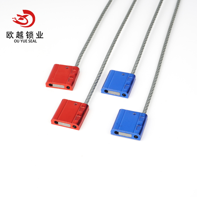 OYCS108 Sceau de sécurité pour câble de conteneur d'expédition Logo de sceau de câble de fil Code à barres
